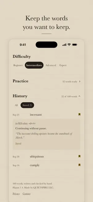 Hapax: Word of the Day Widget screenshot 4