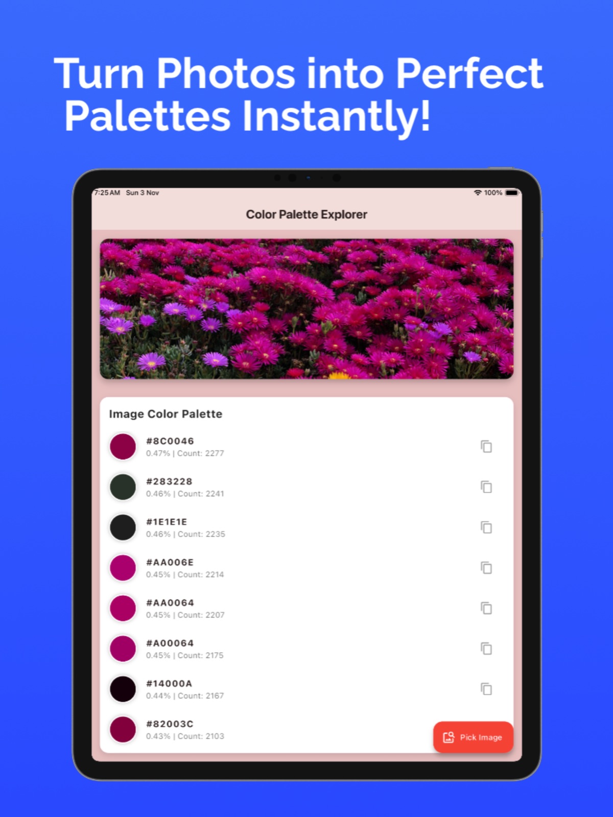 Color Palette Generator Pro ipad screenshot 3