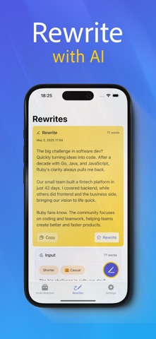 rwrt: AI Humanizer & Rewriter Screenshot 1 of 4