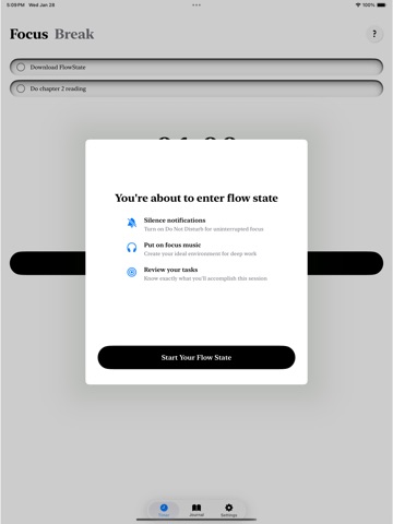 FlowState: Study Focus Timer iPad screenshot