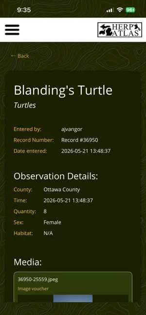Michigan Herp Atlas screenshot 3