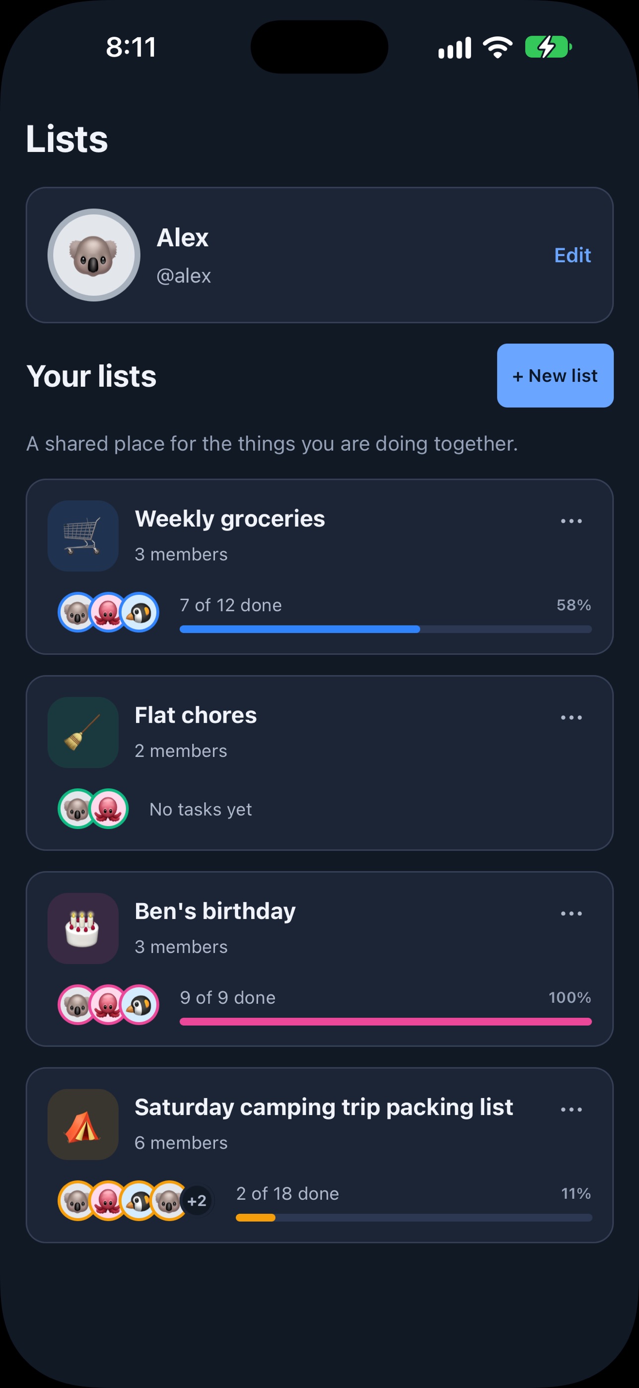 Screenshot 1 of Splitlist: Share Lists & Tasks