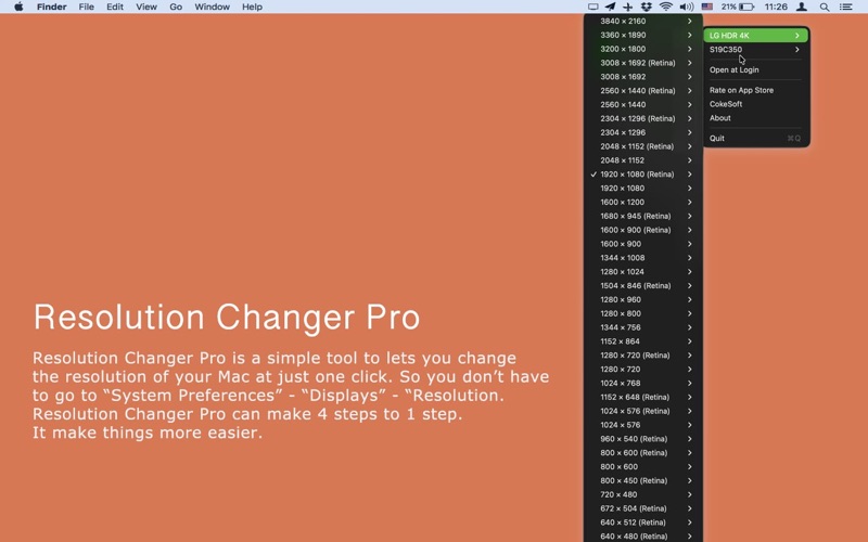 Resolution Changer Pro app screenshot 2