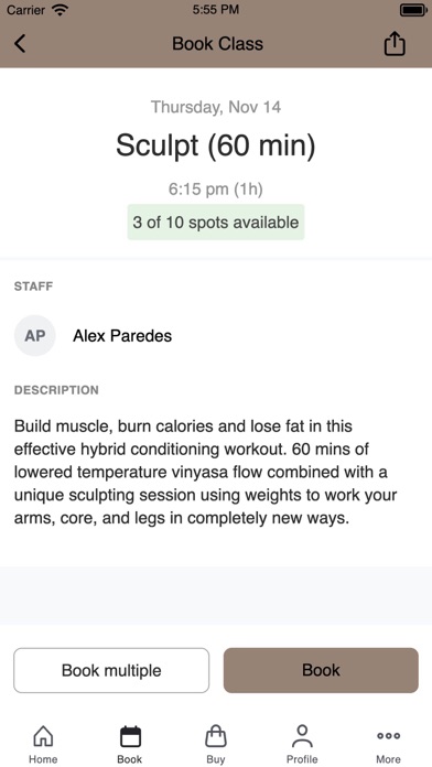 Seven Hot Yoga HIIT Pilates iPhone screenshot