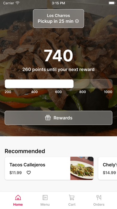 Los Charros To Go iPhone screenshot 1 - Food & Drink app