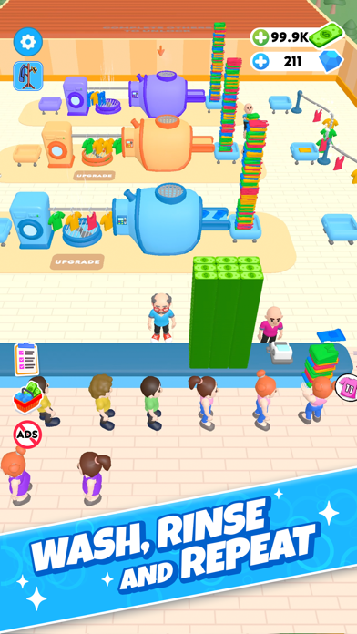 Laundry Rush - Idle Game Screenshot