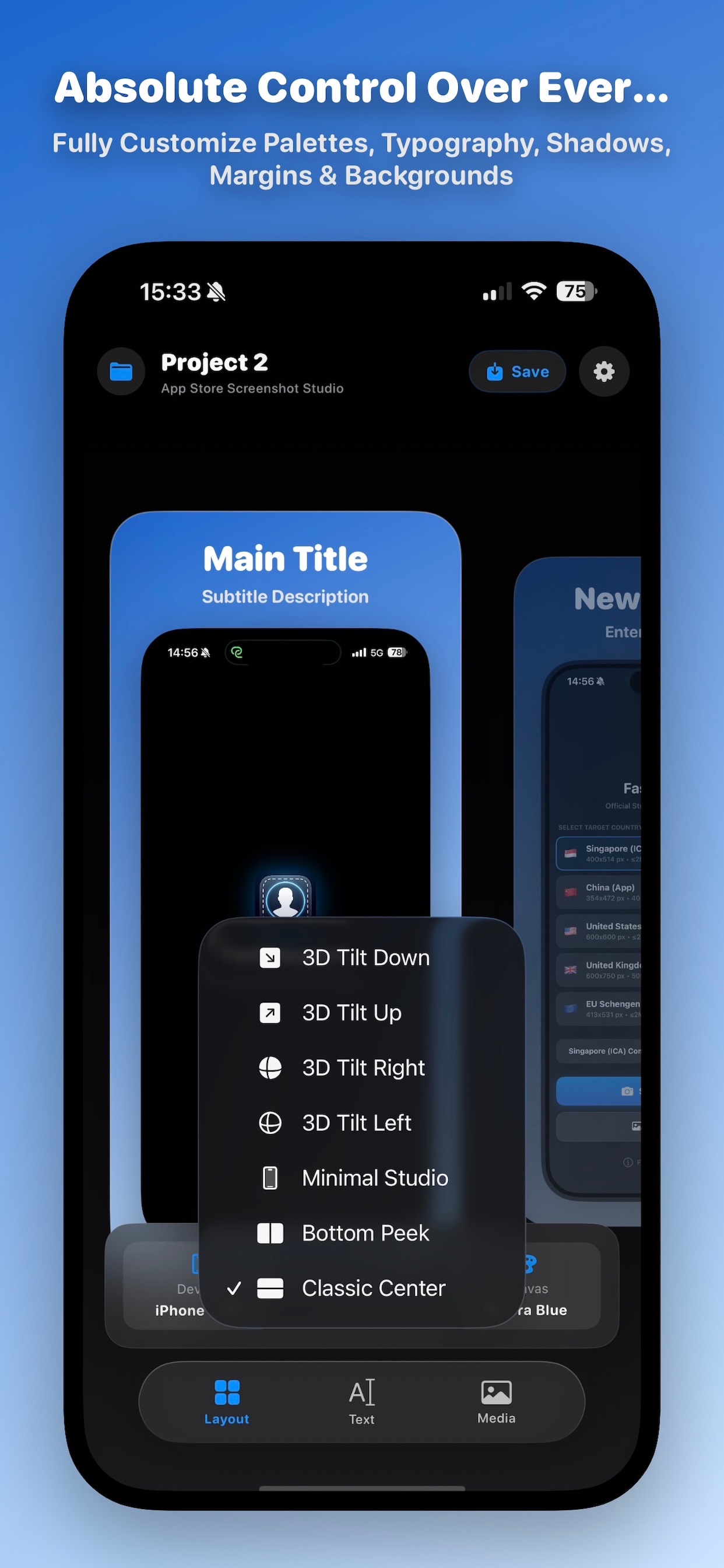 Screenshot 5 of FrameIt: App Screenshot Maker