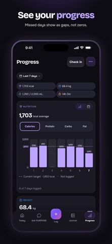 Purpose: Calorie Tracker screenshot 5