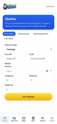 shipwizard screenshot