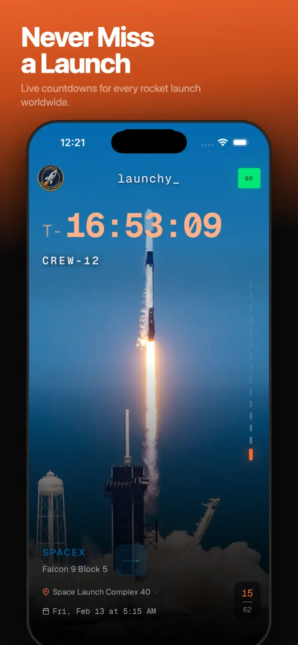 #1. Launchy - Launch Tracker (iOS) بواسطة: Scott Edwards