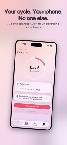 Liora — Period & Cycle Tracker Screenshot 1 of 6