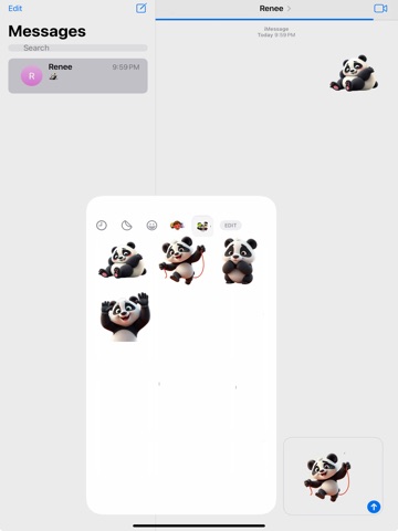 Playful Panda Stickers iPad screenshot