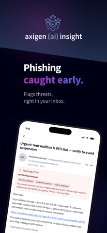 Axigen iPhone screenshot