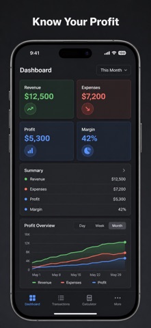 Profit Tracker: Income Expense iPhone screenshot