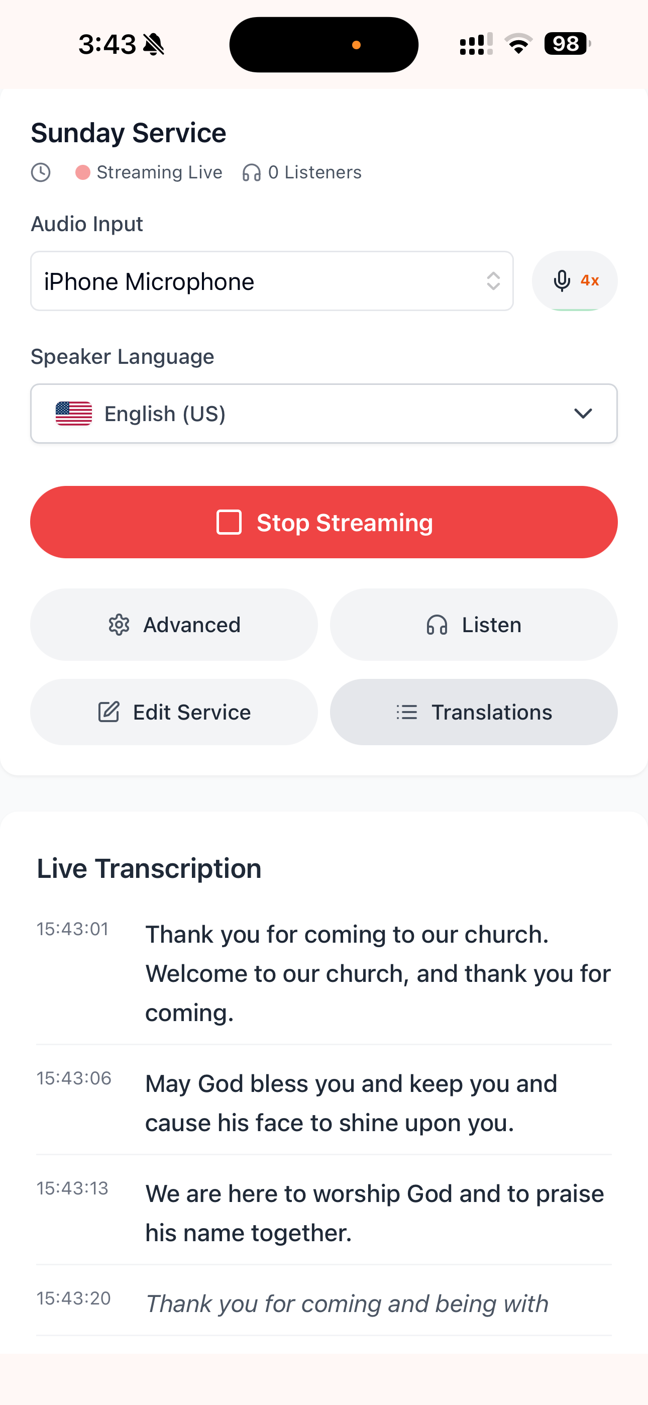 Glossa - AI Church Translation