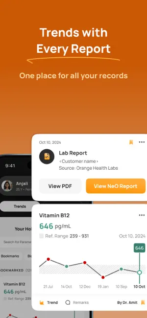 Orange Health Labs: Blood Test iPhone screenshot 3