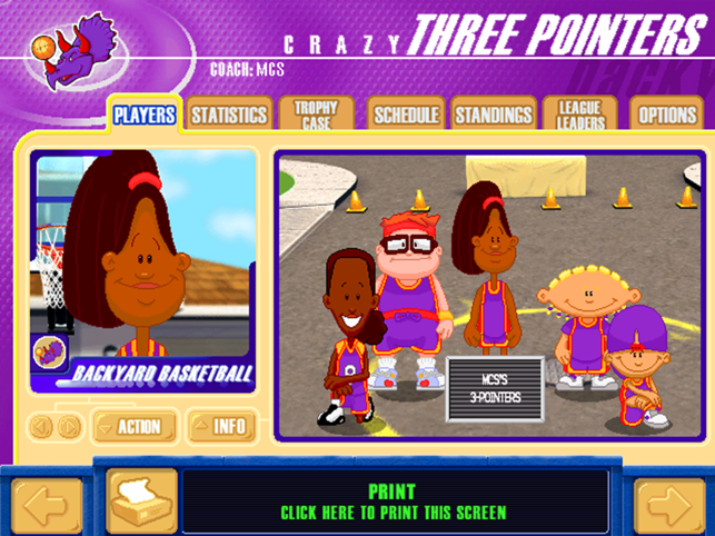 Capture d'écran de Backyard Basketball '01