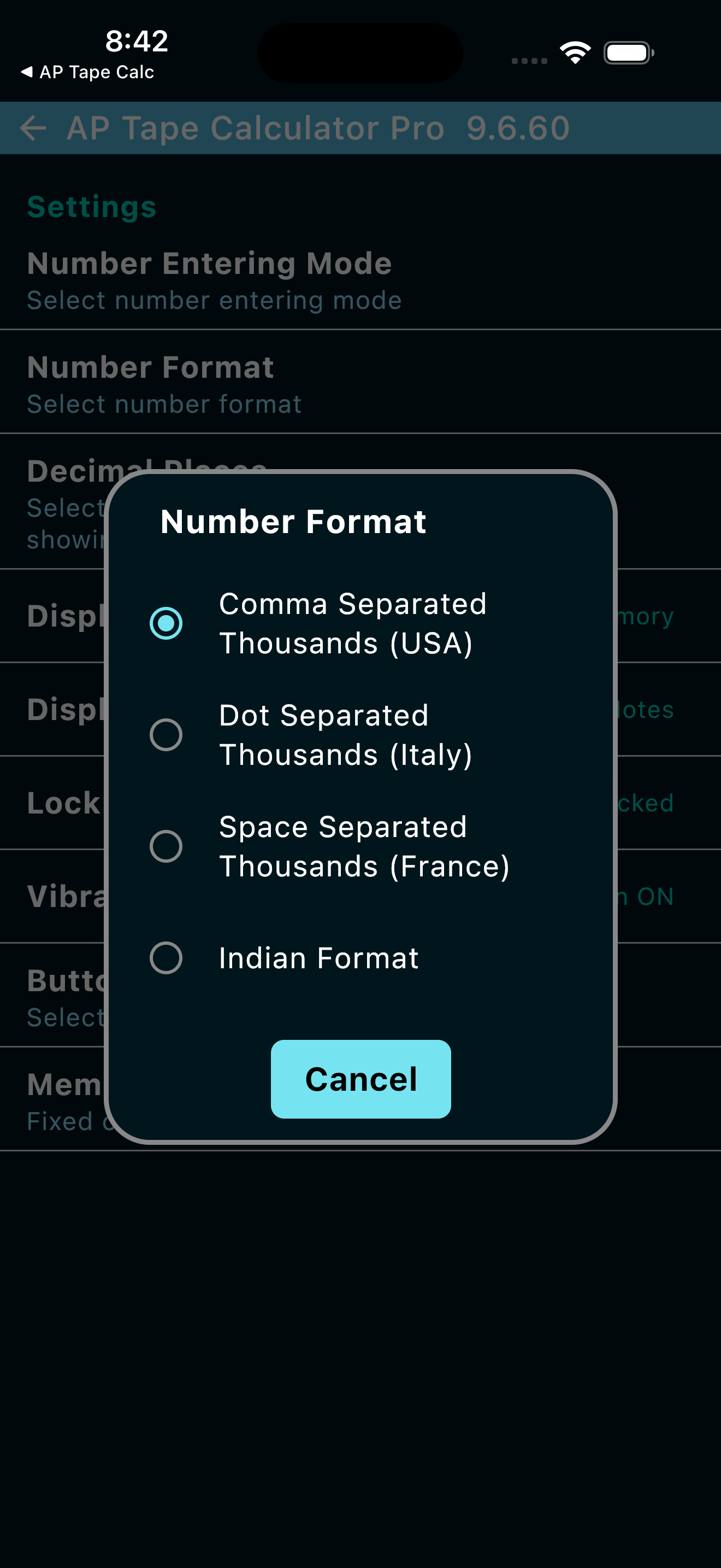 AP Tape Calculator Pro screenshot 7