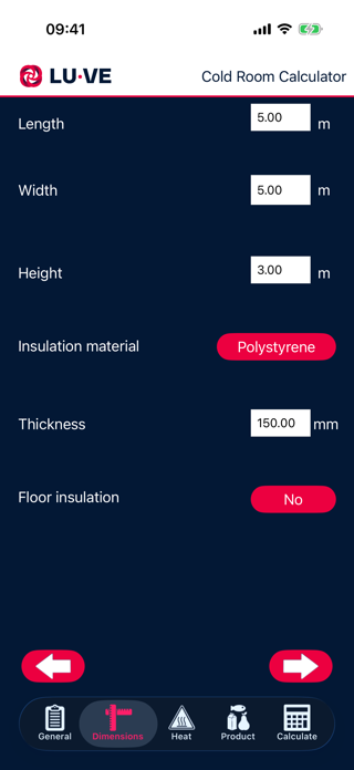 Cold Room Calculator Screenshot 2 of 5