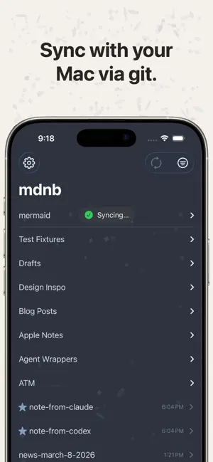Git Sync Markdown Notes: mdnb screenshot 2