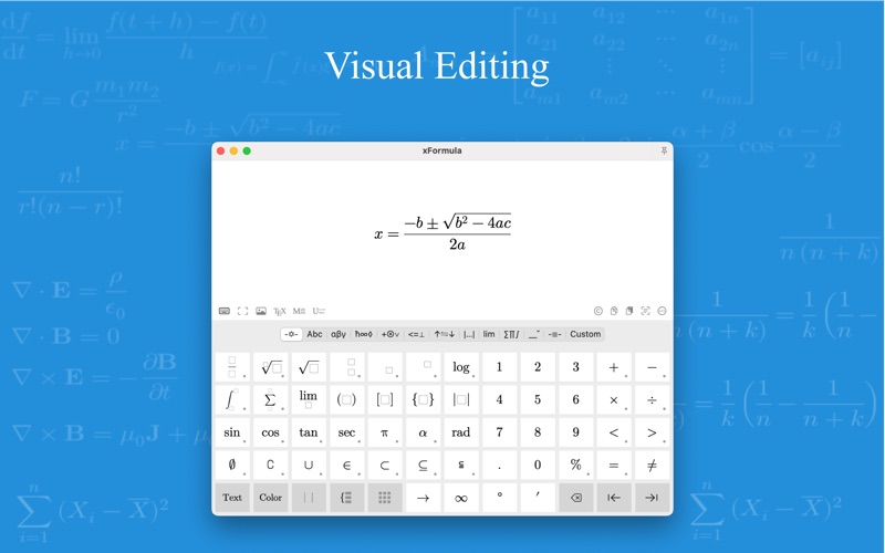 xFormula - Equation Editor Screenshot