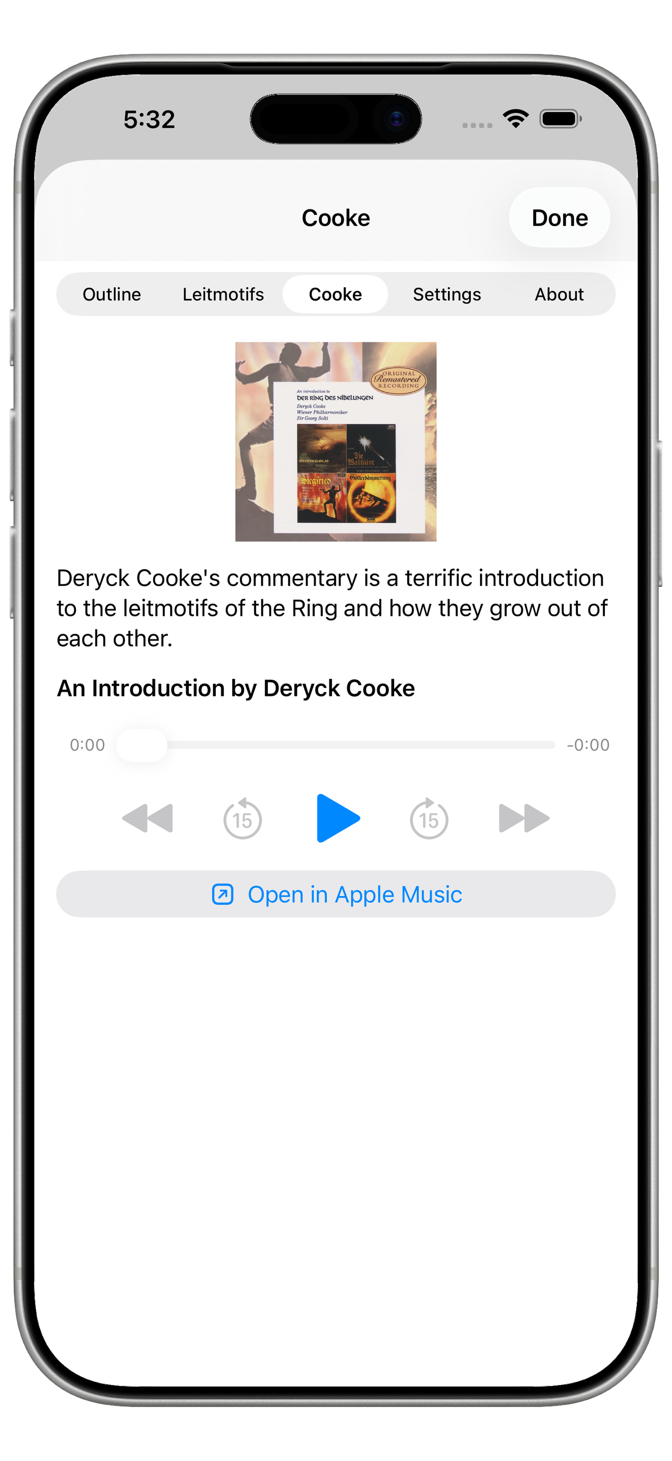The Wagner Ring Cycle App