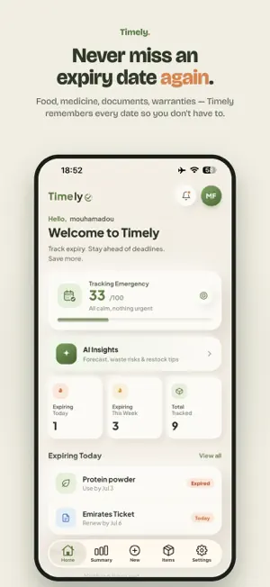 Timely: Expiration Tracker screenshot 1