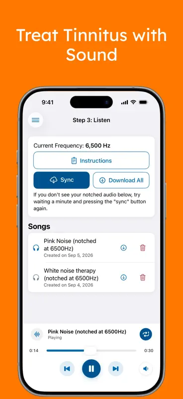 AudioNotch: Tinnitus Treatment screenshot 3 of 8