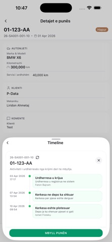 M Workshop Management screenshot
