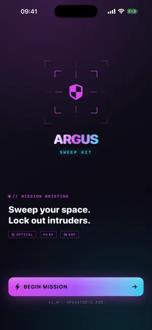 Argus: AntiSpy Camera Sweep screenshot 1