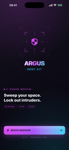 Argus: AntiSpy Camera Sweep iPhone screenshot