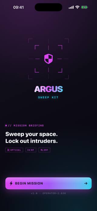 Argus: AntiSpy Camera Sweep Screenshot 1 of 3