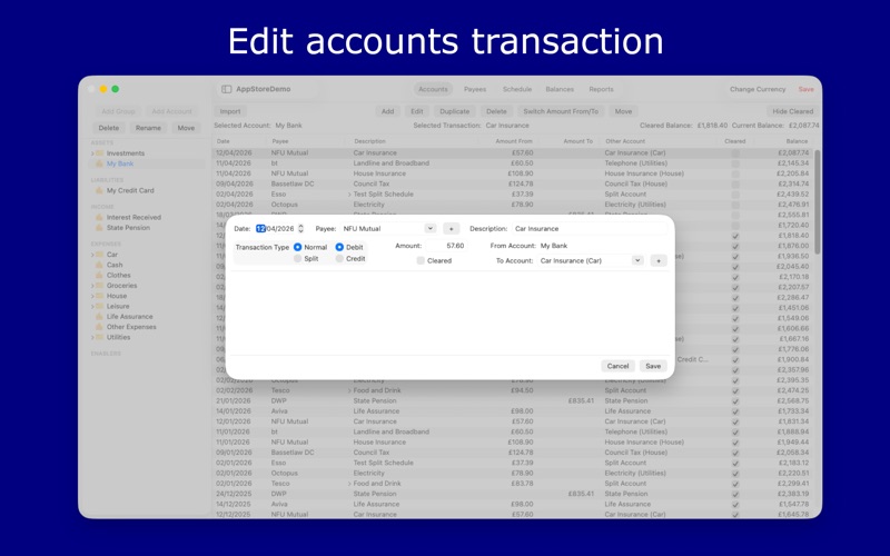 Screenshot #2 pour MyNetWorth