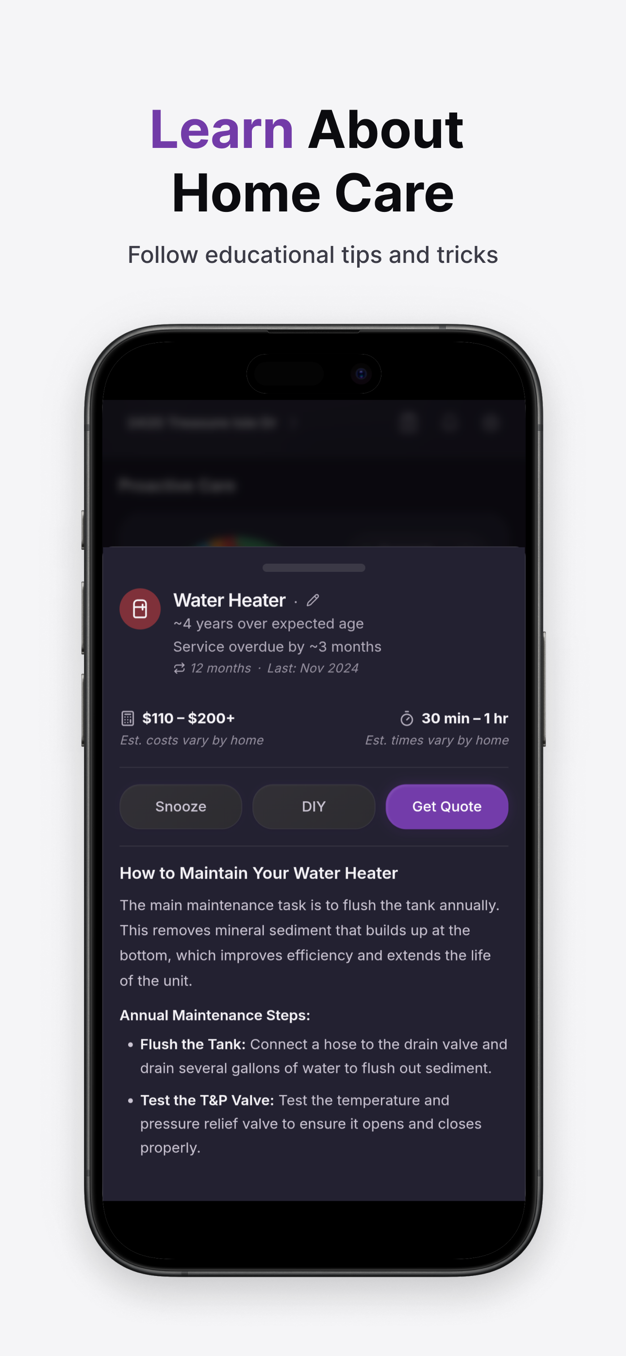 Huxedo: Smart Home Maintenance