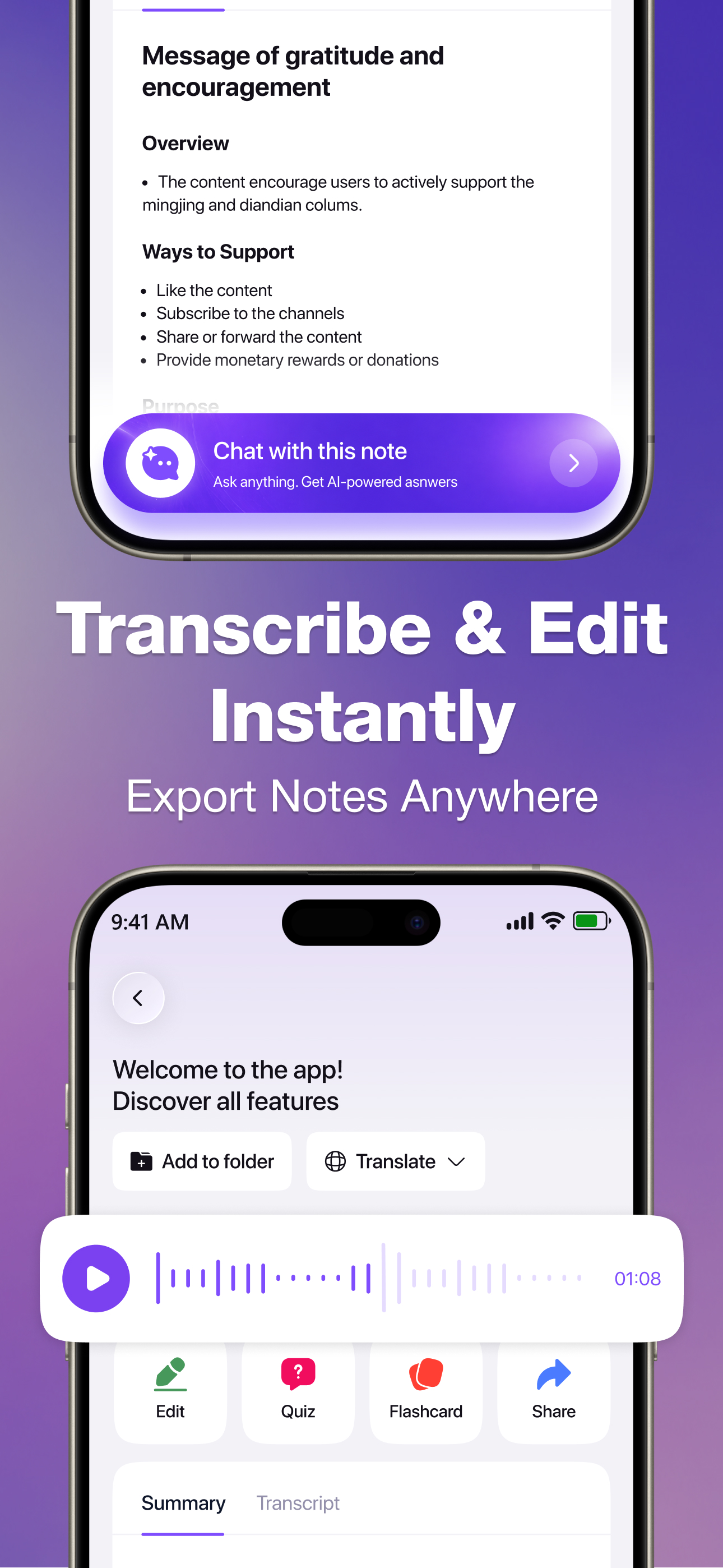 AI Transcribe: Voice to Notes screenshot 2