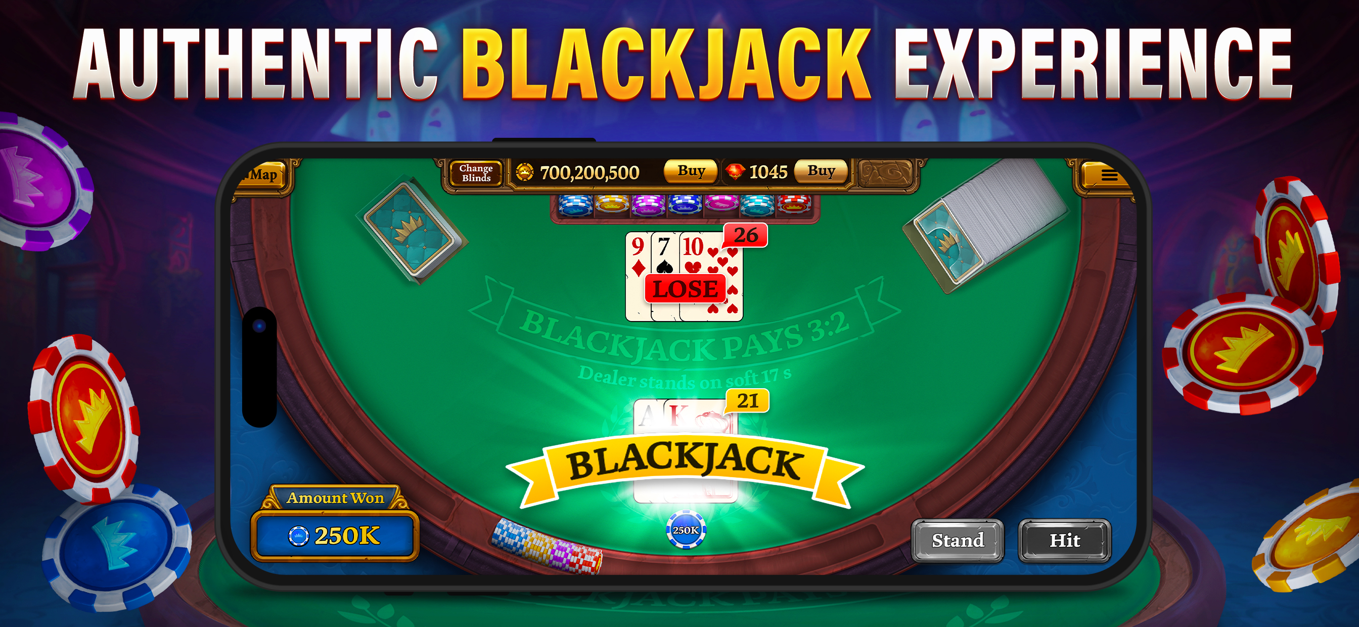 Texas Holdem Poker & Blackjack