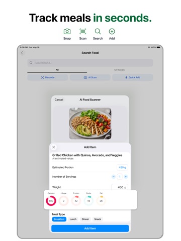 Calorie Calculator+ iPad screenshot