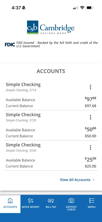 Cambridge Savings Bank (CSB) screenshot 2