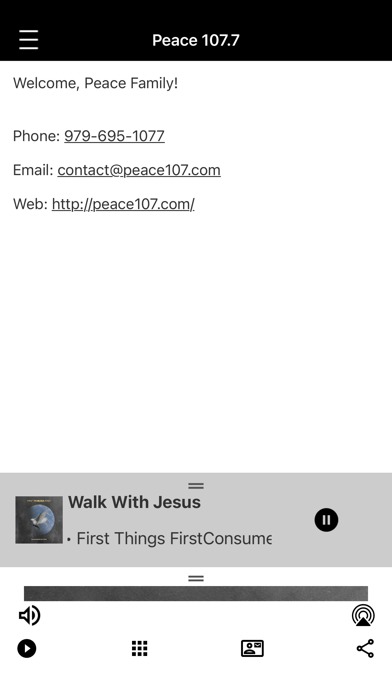 Peace 107:7 iPhone screenshot 3 - Entertainment app