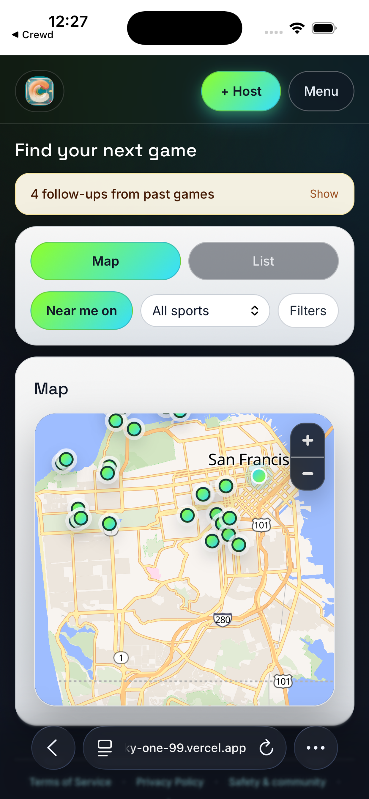 Crewd - Sports Social screenshot 2
