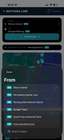 EGK MutiaraLRT Map screenshot