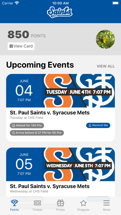 Saints Baseball Screenshot