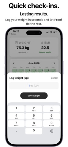 Proof - BMI & Weight Tracker Screenshot 2 of 5