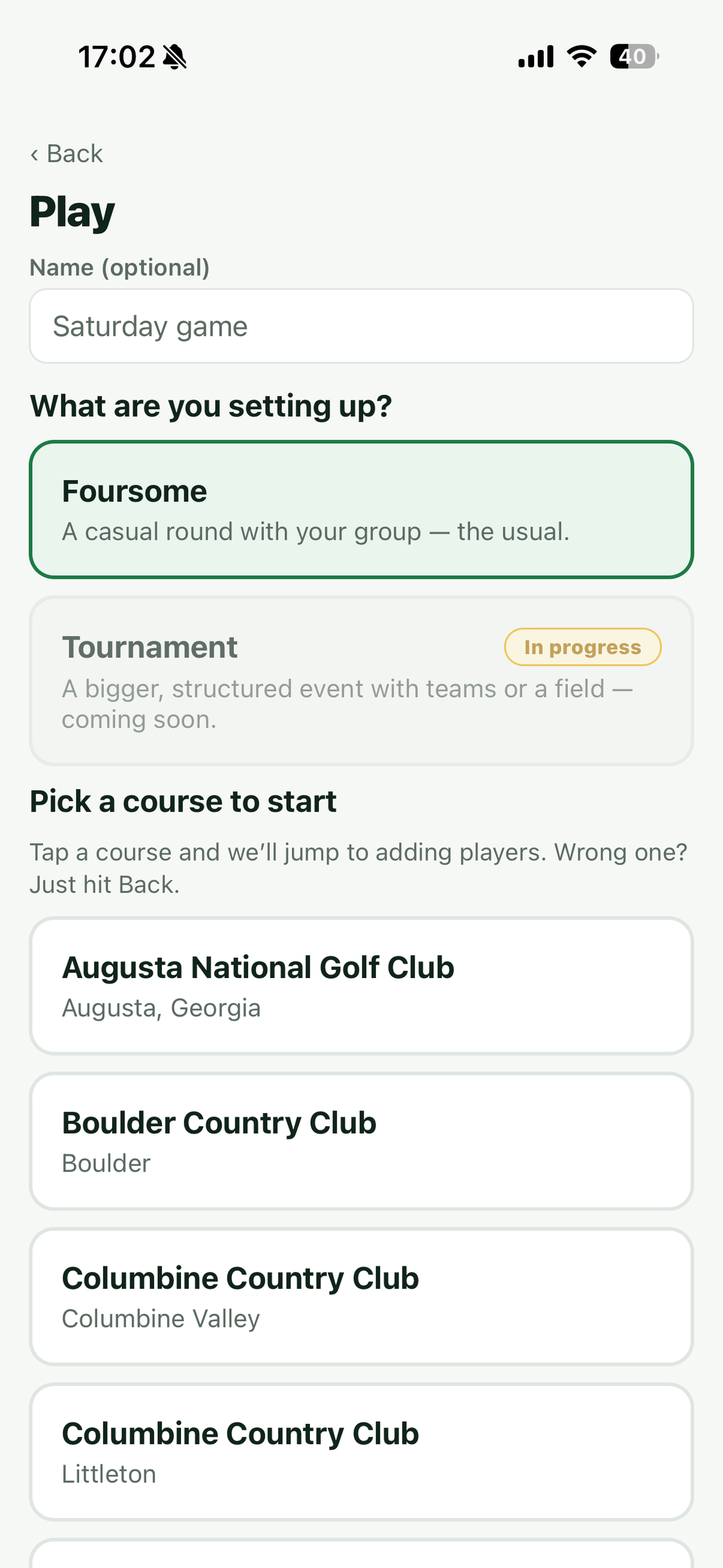 Two Down Golf Scores screenshot 3