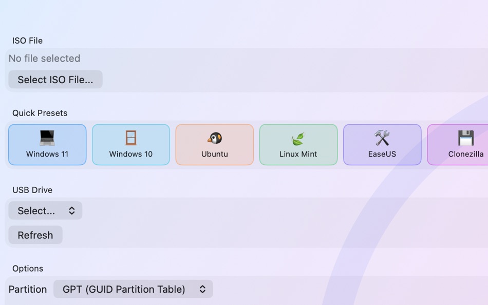 ISO Burner Bootable PC (macOS) De: Docs Printing SRL