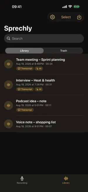 Sprechly: Recorder & KI screenshot 2
