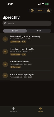 Sprechly: Recorder & KI Screenshot 2 of 4