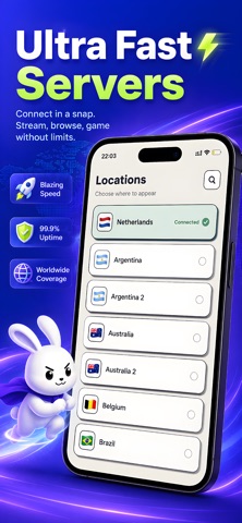 Rabbit VPN • Change Location iPhone screenshot