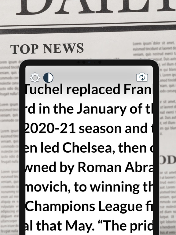 Magnifying Glass Pro (Torch) iPad screenshot 6 - Food & Drink app