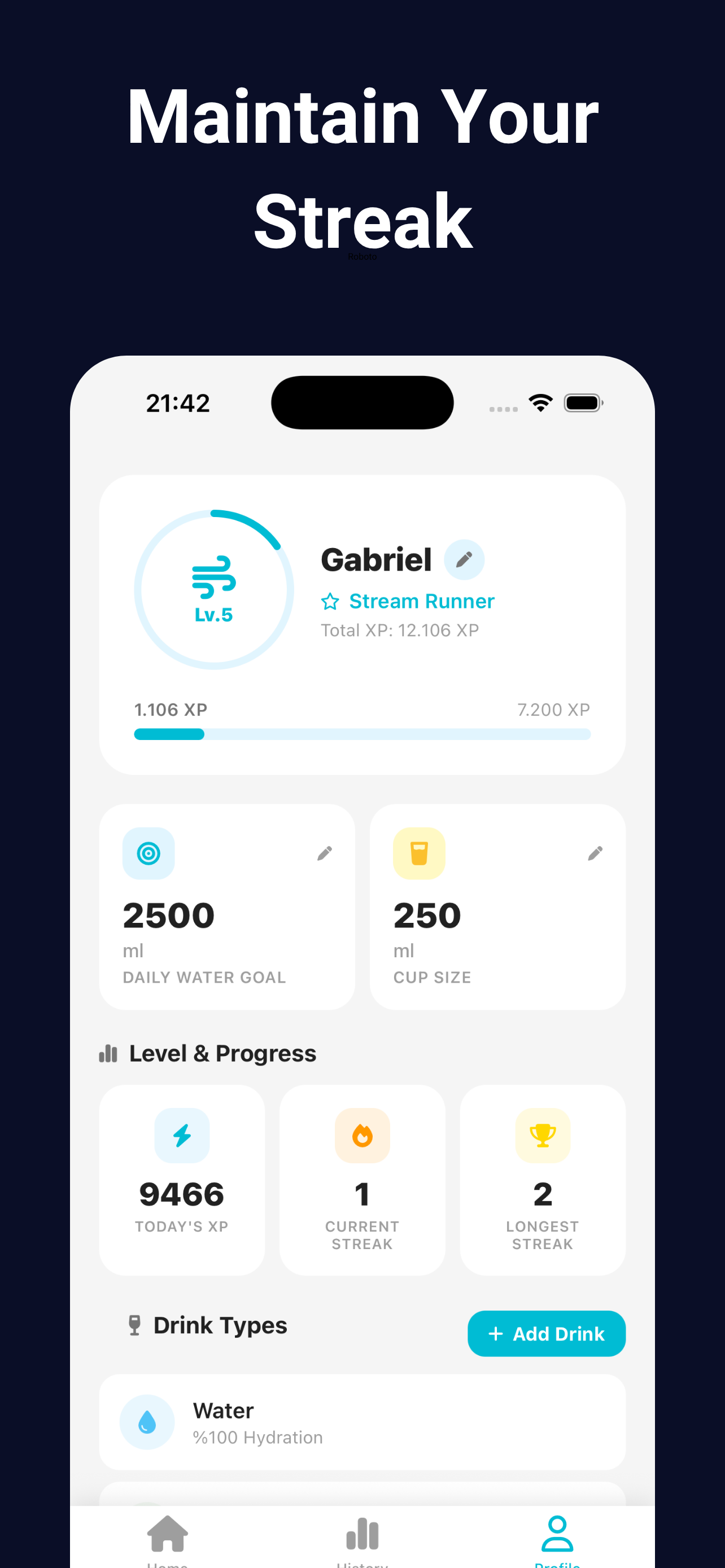 Water Tracker: Aqua Habit App